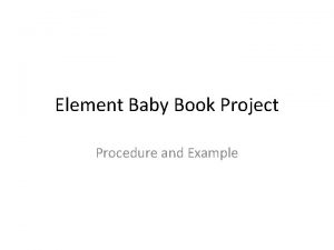 Element baby book project