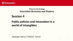 Finance and strategy Innovation Economy and Finance Session