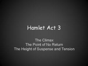 What is the climax in hamlet act 3