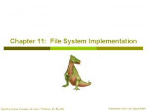 Chapter 11 File System Implementation Operating System Concepts