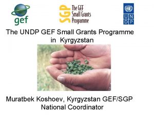 The UNDP GEF Small Grants Programme in Kyrgyzstan