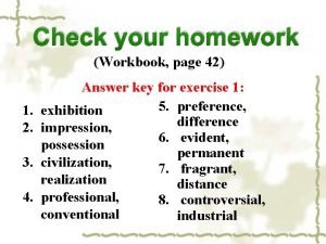 Check your homework
