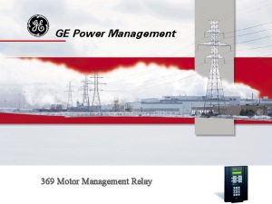 +multilin +369 motor management relay