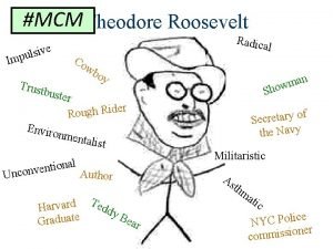 MCM Theodore Roosevelt Radica e v i s