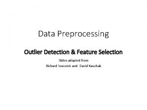 Data preprocessing examples