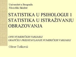 Ogiva statistika Ogiva statistika