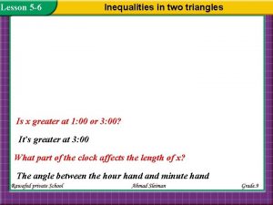 5-6 skills practice inequalities involving two triangles