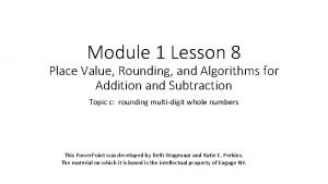 Lesson 8 use place value to round numbers answer key