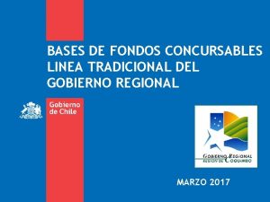 BASES DE FONDOS CONCURSABLES LINEA TRADICIONAL DEL GOBIERNO