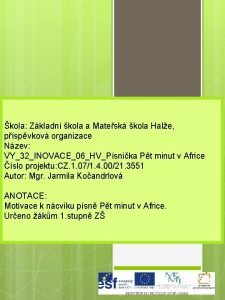 Poletime do afriky text Poletime do afriky text