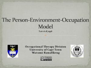 Peo framework occupational therapy