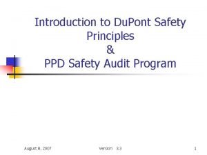 Dupont safety principles