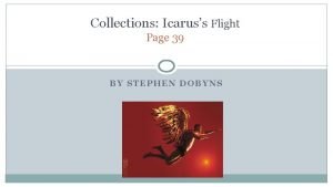 Icarus's flight poem analysis