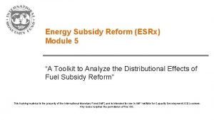 Energy subsidy