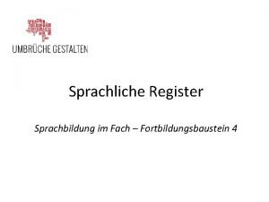 Sprachliche register