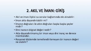 Akıl ve iman ilişkisi