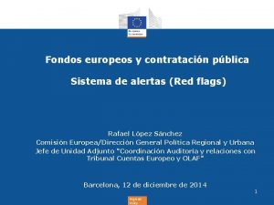 Fondos europeos y contratacin pblica Sistema de alertas