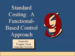 Functional based costing