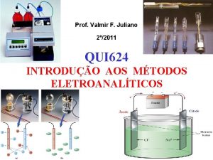 Prof Valmir F Juliano 22011 QUI 624 INTRODUO