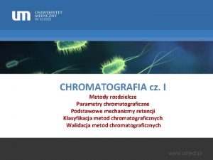 Parametry chromatograficzne