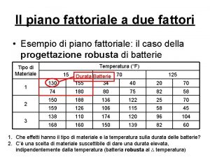 Due fattoriale