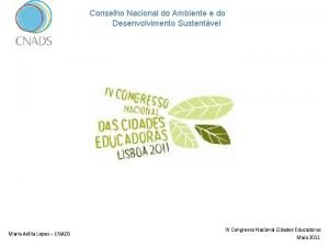 Conselho Nacional do Ambiente e do Desenvolvimento Sustentvel