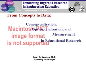 From Concepts to Data Conceptualization Operationalization and Measurement