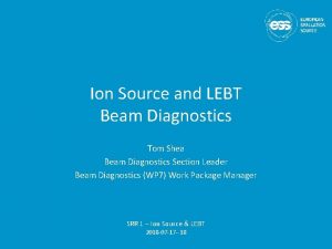 Ion Source and LEBT Beam Diagnostics Tom Shea