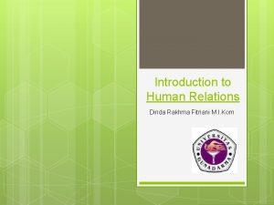 Scope of human relations