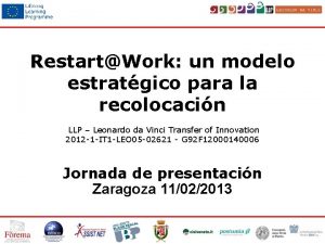 RestartWork un modelo estratgico para la recolocacin LLP