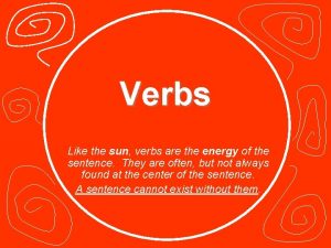 Verbs about the sun