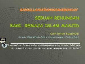 Year 6 Visit To The Masjid Ulimamilbhukari The