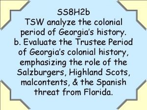 SS 8 H 2 b TSW analyze the