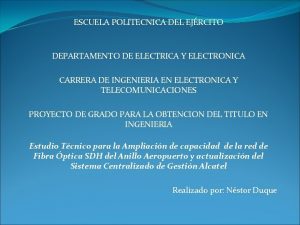 ESCUELA POLITECNICA DEL EJRCITO DEPARTAMENTO DE ELECTRICA Y