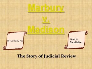 Marbury v madison story