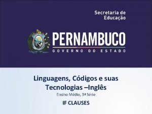 Linguagens Cdigos e suas Tecnologias Ingls Ensino Mdio