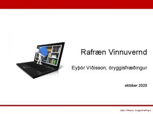 Rafrn Vinnuvernd Eyr Visson ryggisfringur oktber 2020 Eyr