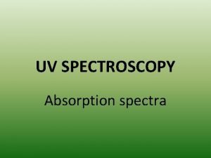 Auxochrome in uv spectroscopy