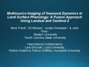 Multisource Imaging of Seasonal Dynamics in Land Surface