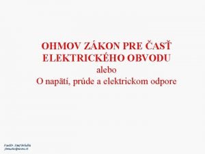 Ohmov zákon pre uzavretý elektrický obvod