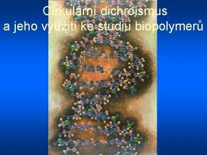 Cirkulrn dichroismus a jeho vyuit ke studiu biopolymer