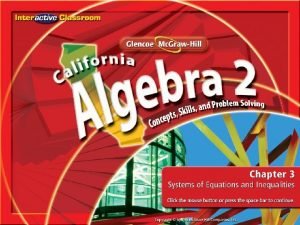 Lesson 3-1 solving systems of equations answers