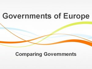 Governments of Europe Comparing Governments Standards SS 6