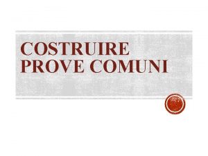 Prove strutturate semi strutturate e aperte