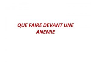 Pcm anémie definition