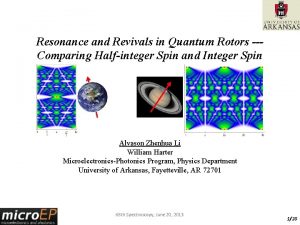 Resonance and Revivals in Quantum Rotors Comparing Halfinteger