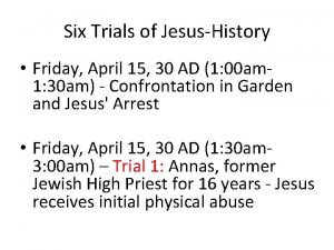 6 trials of jesus