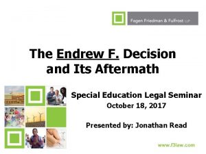 Endrew f decision Endrew f decision