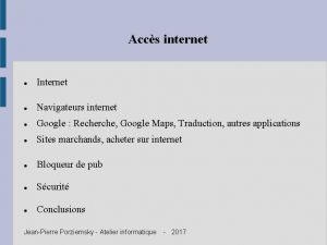 Accs internet Internet Navigateurs internet Google Recherche Google