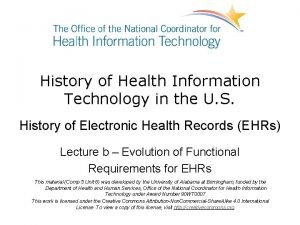 History of health information technology